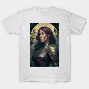 Female Knight - Art Nouveau Style T-Shirt